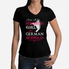 Nur Ein Ungarisches Mädchen In Einer Deutschen Welt- Frauen T-Shirt mit V-Ausschnitt