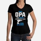 Opa Es Resparieren Kann  Frauen T-Shirt mit V-Ausschnitt