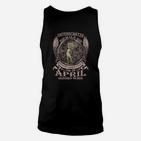 Adler April Geburtstag Unisex TankTop, Schwarzes Motiv für April-Geborene