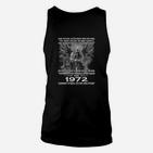 Adler-Motiv Schwarzes Unisex TankTop, Inspirierender Spruch 1972