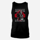 Angst Ritter Motiv Schwarzes Herren Unisex TankTop, Stilvolles Grafikdesign