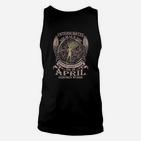 April-Geburtstag Schwarzes Unisex TankTop mit Adlermotiv, Lustiges Spruch-Unisex TankTop