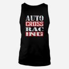 Auto Cross Racing Herren Unisex TankTop, Motorsport Schwarz Tee