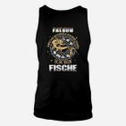 Fische Sternzeichen Unisex TankTop Schwarz mit Spruch und Grafik, Astrologie Tee