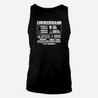 Humorvolles Zimmermann Unisex TankTop, Lustige Sprüche & Warnungen