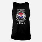 Kroatisches Wappen Unisex TankTop Schwarz, Spruch Therapie brauche ich nicht, nur KRK