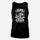 Löwenheld Herren Unisex TankTop Schwarz, Retro Aufdruck Helden und Löwen