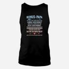 Personalisiertes Bonus-Papa Unisex TankTop mit Botschaft, Herzdesign