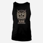 Personalisiertes Juni Königinnen Geburtstags-Unisex TankTop in Schwarz