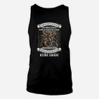 Schwarzes Biker-Unisex TankTop mit Adler & Keine Gnade Motiv