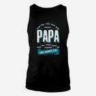 Schwarzes Vatertags-Unisex TankTop PAPA - und immer da! für Väter