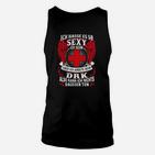 Sexy DRK Mitarbeiter Schwarzes Unisex TankTop mit Schweizer Kreuz & Lustigem Spruch