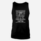 Vintage Jahrgang 1976 Unisex TankTop, Schwarzes Retro Design