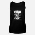 1968 Geboren 49 Jahre Perfektion Unisex TankTop, Schwarz, Jubiläumsfeier