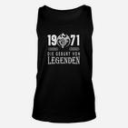 1971 Geburt von Legenden Unisex TankTop Schwarz, Retro Geburtsjahr Design