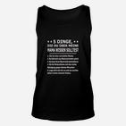 5 Dinge über meine Mama Unisex TankTop, Lustiges Tee für Mütter