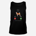 Akita Telefon-Witz Schwarzes Unisex TankTop für Akita-Liebhaber