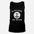 Altes Eisen auf Reisen Schwarzes Unisex TankTop mit Anker-Design