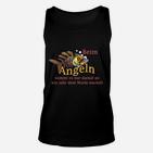 Angler Unisex TankTop mit lustigem Spruch, Fischmotiv Wurm Wackeln