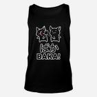 Anime Baka Katzen-Design Schwarzes Unisex TankTop, Lustiges Tee für Fans