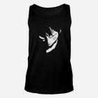 Anime-Charakter-Silhouetten Print auf klassischem Schwarz Unisex TankTop