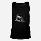 Astronaut Streumuster Herren Unisex TankTop in Schwarz, Weltraum Design Tee