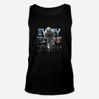 Astronauten Motiv Unisex TankTop für Herren mit EveryBody Schriftzug, Schwarz