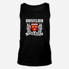 Birsfelden Wappen & Flügel Design Herren Unisex TankTop in Schwarz