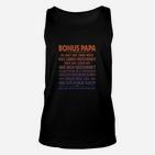 Bonus Papa Unisex TankTop mit liebevoller Botschaft, Geschenkidee