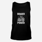 Brauer Power Unisex TankTop, Schwarzes Hopfen-Design für Bierbrauer