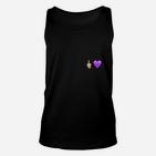 Daumen Hoch und Herz Emoji Schwarzes Unisex TankTop, Lustiges Design