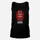 DNA und Friseurwerkzeug Motiv Herren Unisex TankTop Schwarz, Stylist Design