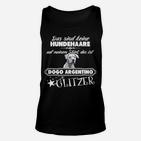 Dogo Argentino Glitzer-Hundehaar Humor Unisex TankTop für Hundefreunde