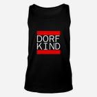 Dorfkind Grafik Unisex TankTop in Schwarz, Lustiges Dorfleben Motiv