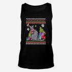 Festlicher Katzen-Weihnachtspullover Unisex TankTop, Witziges Design für Weihnachten