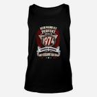 Feuerwehr-Motiv Herren Unisex TankTop, Schwarzes Tee mit Geburtsspruch