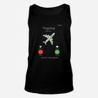 Flugzeug-Thema Herren Unisex TankTop Flugzeug ruft...und ich muss gehen!, Lustiges Design