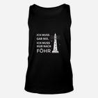 Föhr-Liebhaber Unisex TankTop Schwarz, Spruch & Leuchtturm Motiv