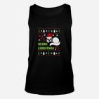 Fröhliche Weihnachten Panda Unisex TankTop im Hässlichen Pullover-Stil