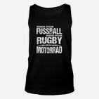 Fußball Rugby Motorrad Fans Unisex TankTop, Herren mit Sportspruch - Schwarz