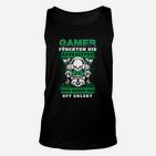 Gamer-Apokalypse Unisex TankTop, Schwarzes mit Spruch & Totenkopf-Design