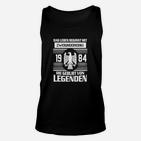 Geburtsjahr 1984 Legenden Schwarzes Unisex TankTop, Jahrgang Motiv Tee