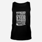 Geburtstags-Unisex TankTop Fast Perfekt 1988, Lustiges Unisex TankTop für Jahrgang