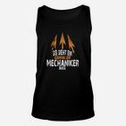 Genialer Mechaniker Aussehen Schwarzes Unisex TankTop mit Aufdruck