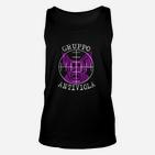 Gruppo Antiviola Grafisches Unisex TankTop, einzigartiges Design in Schwarz