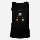 Häkelliebhaber Unisex TankTop Schwarz, Lustiger Spruch mit Telefon-Design