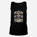 Herren Unisex TankTop 19. Juni 1985, Geburt von Legenden Design, Schwarzes Unisex TankTop