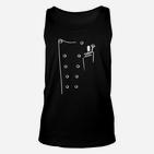 Herren Unisex TankTop Schwarz mit Minimalistischem Taschenbillard-Design