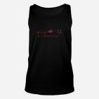 Herzfrequenz Musik-Motiv Unisex TankTop Schwarz, Unisex TankTop für Musikliebhaber