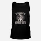 Hockey-Enthusiasten Unisex TankTop, Eislauf Spruch Schwarzes Tee